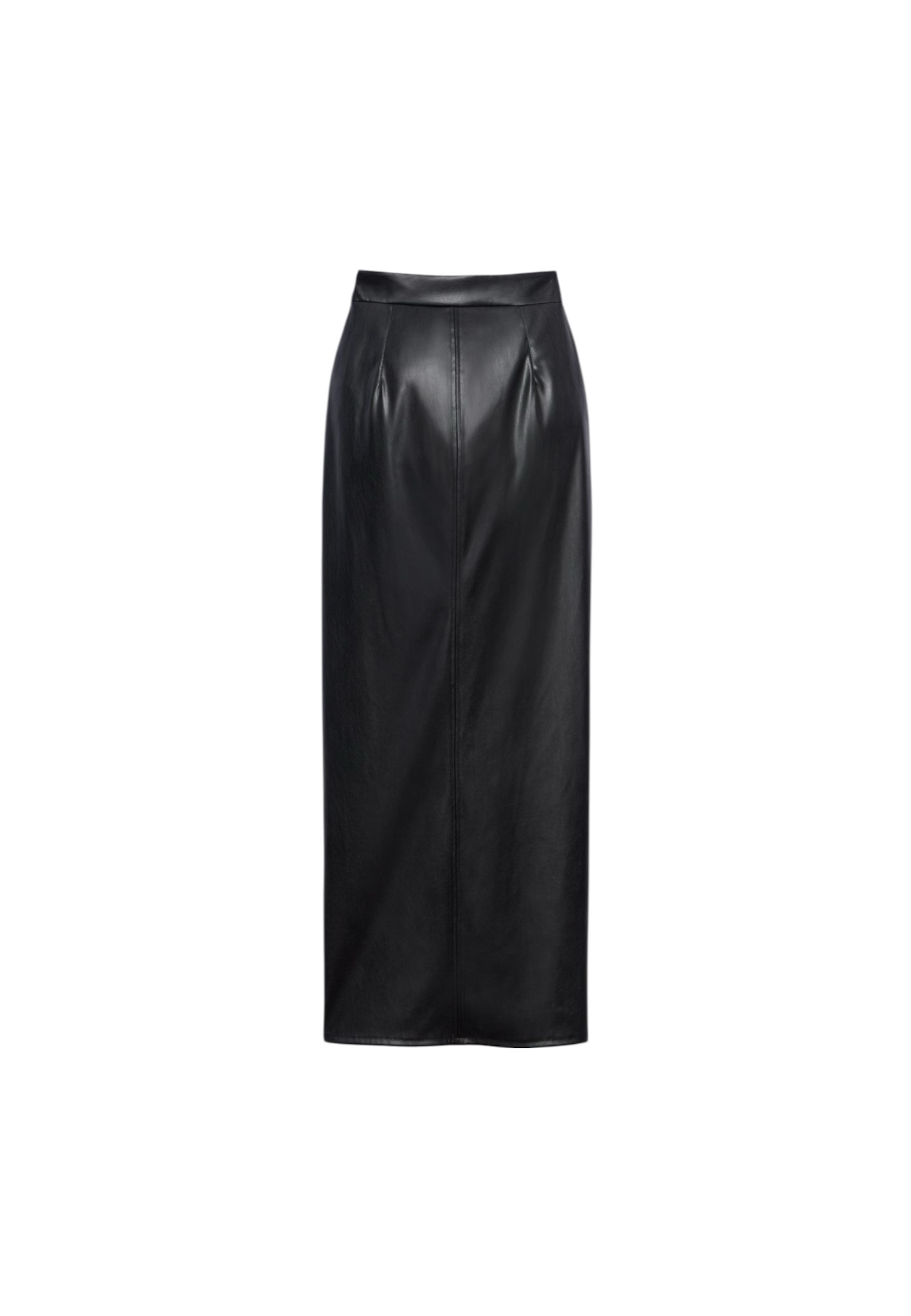 Longuette skirt Carly Woman Aniye By in eco-leather with slit