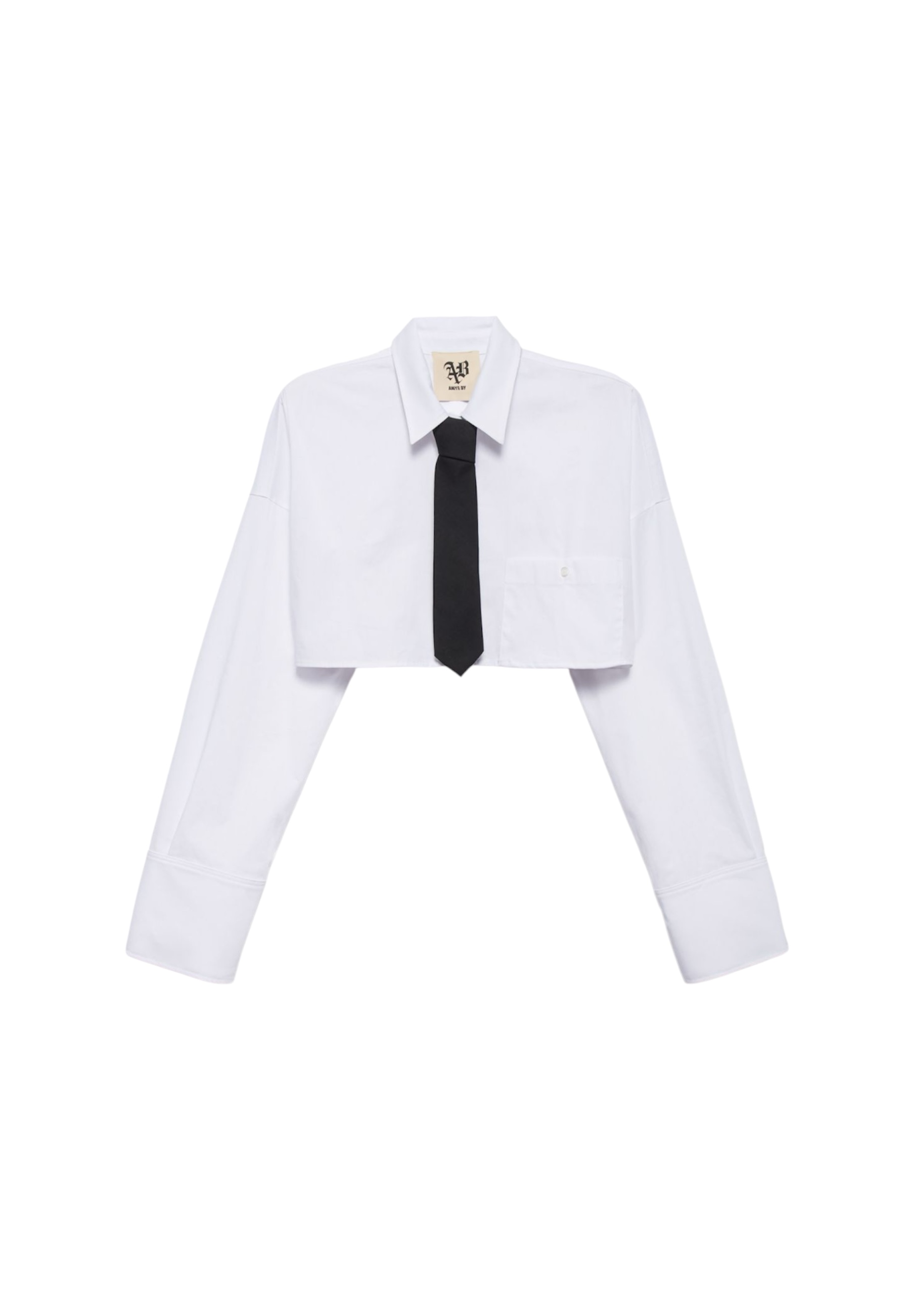 Aniye By Shirt Crop Moon Woman  With Tie In White
