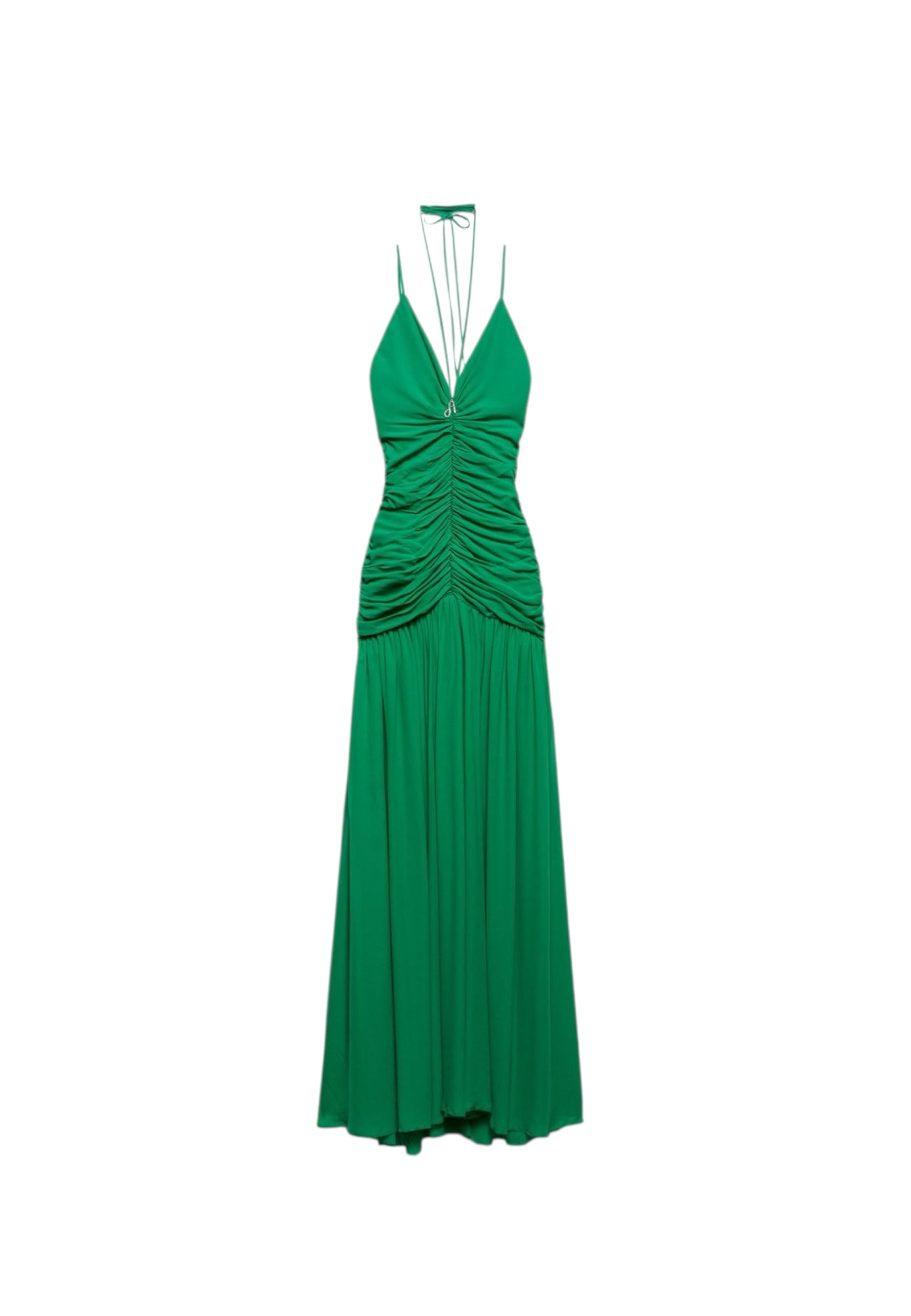 V Women's Long Neck Dress Aniye By with drapery