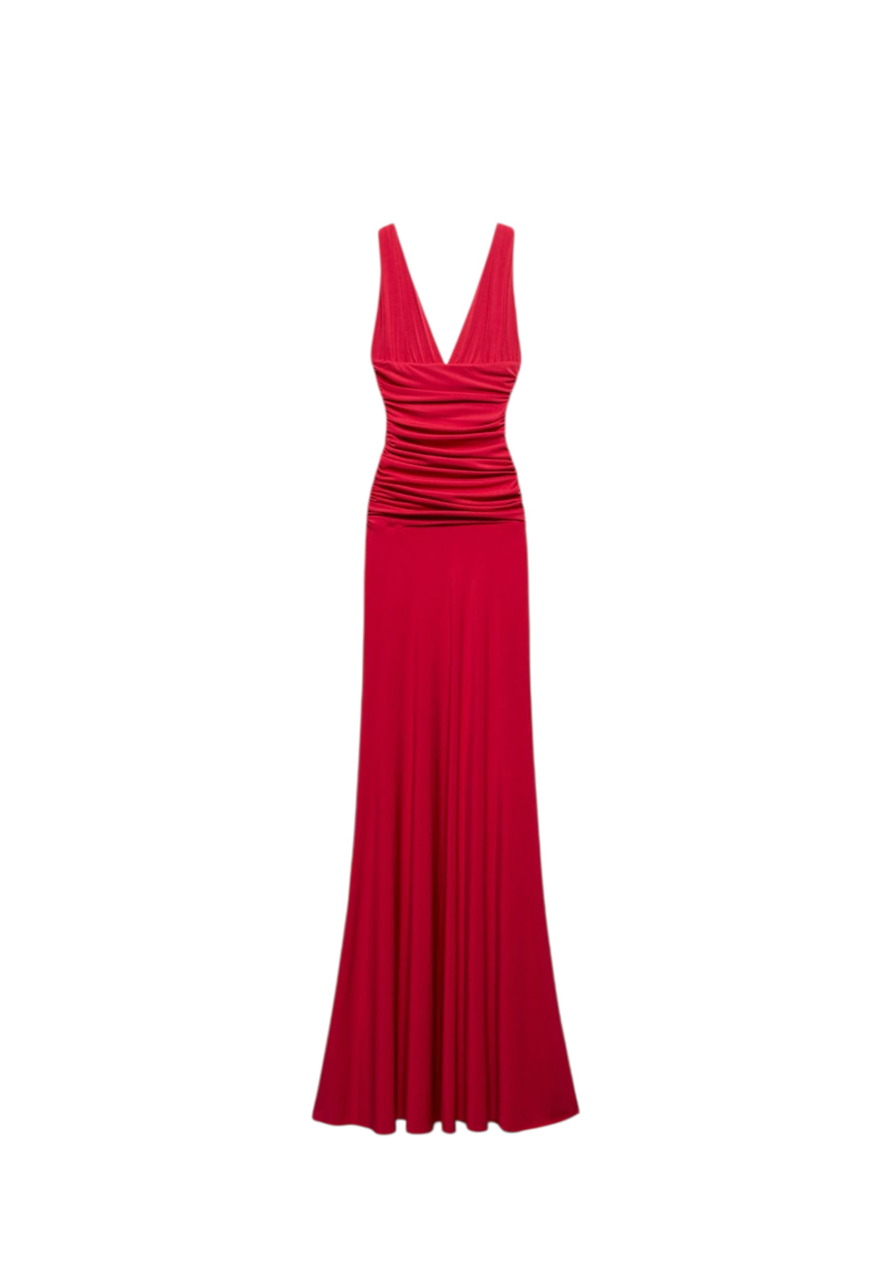 V Women's Long Neck Dress Aniye By with drapery