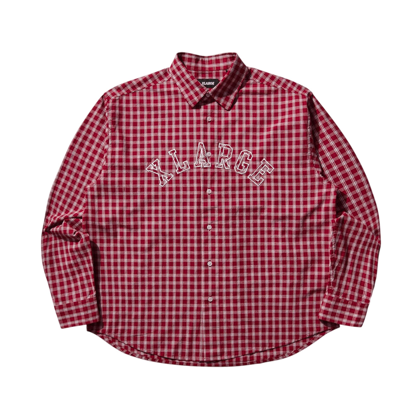 Shirt Xlarge Patch Logo Plaid L S Shirt
