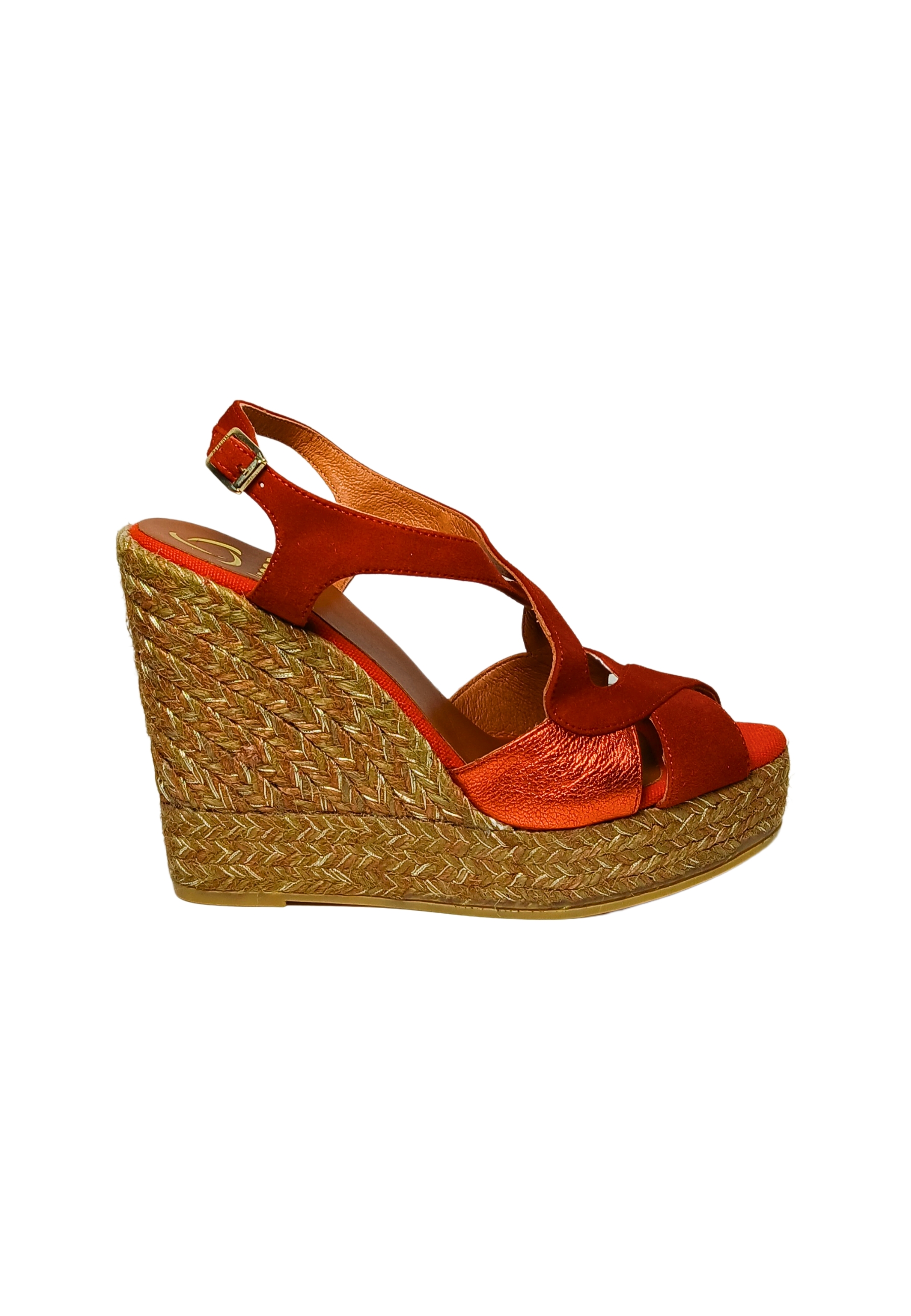 Kanna Women's Shoes  Stretched Red Sandal- Strap-combi4 Closure In Red