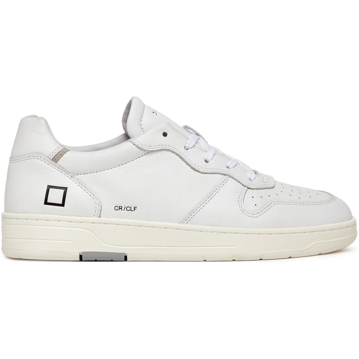 Date Court Sneakers In White Suede And Leather In Bianco Chiari E Naturali
