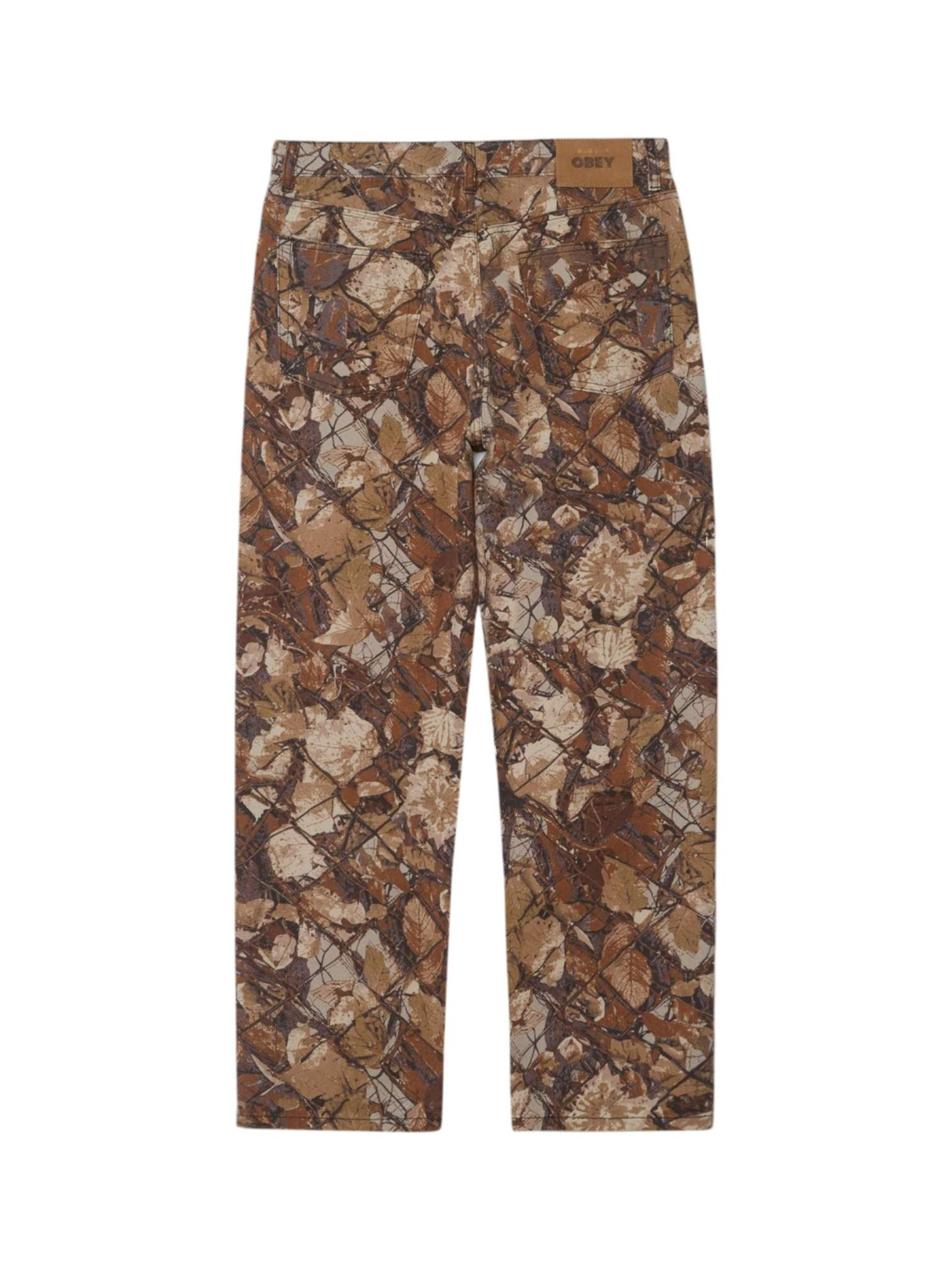 Obey Classic baggy denim broek jeans met realtree patroon brede been - hek camo multi