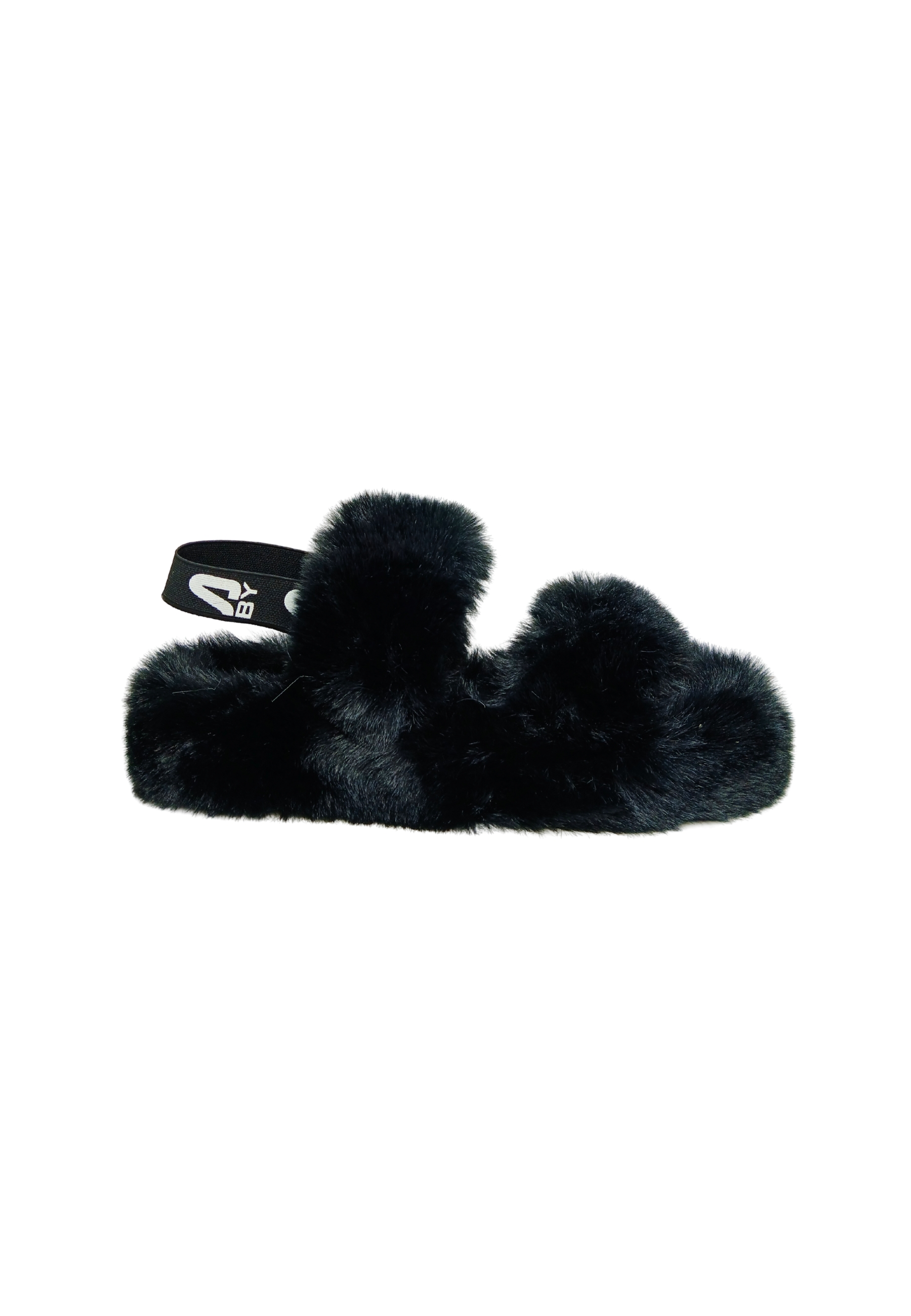 Massimo Santini Women's Shoes  Merida Fur Sandal Black Fur/elast.