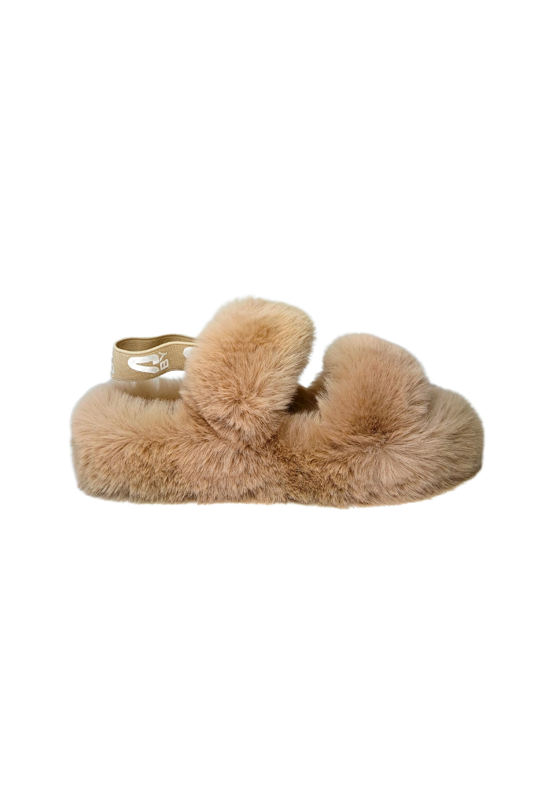 Massimo Santini Women's Shoes  Merida Fur Sandal Nat Fur/elast. In Nude