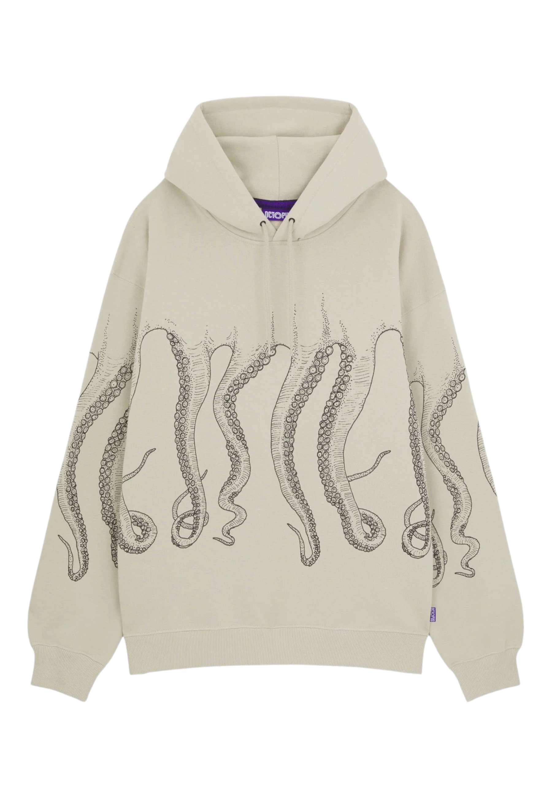 Octopus Men's Sweatshirt  Outline In Neutral