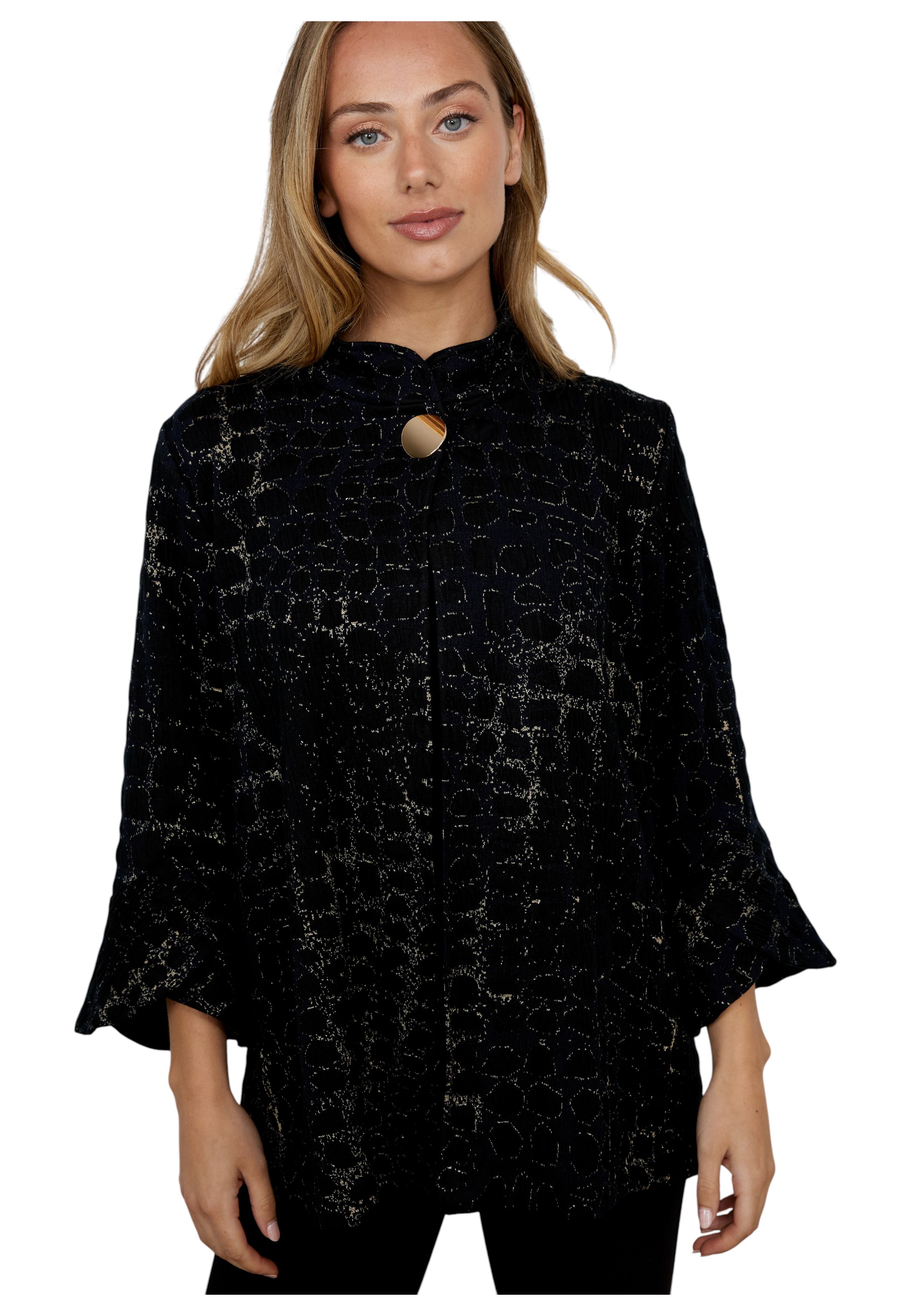 Frank Lyman Women's Jacket  253378 1 Button In Black