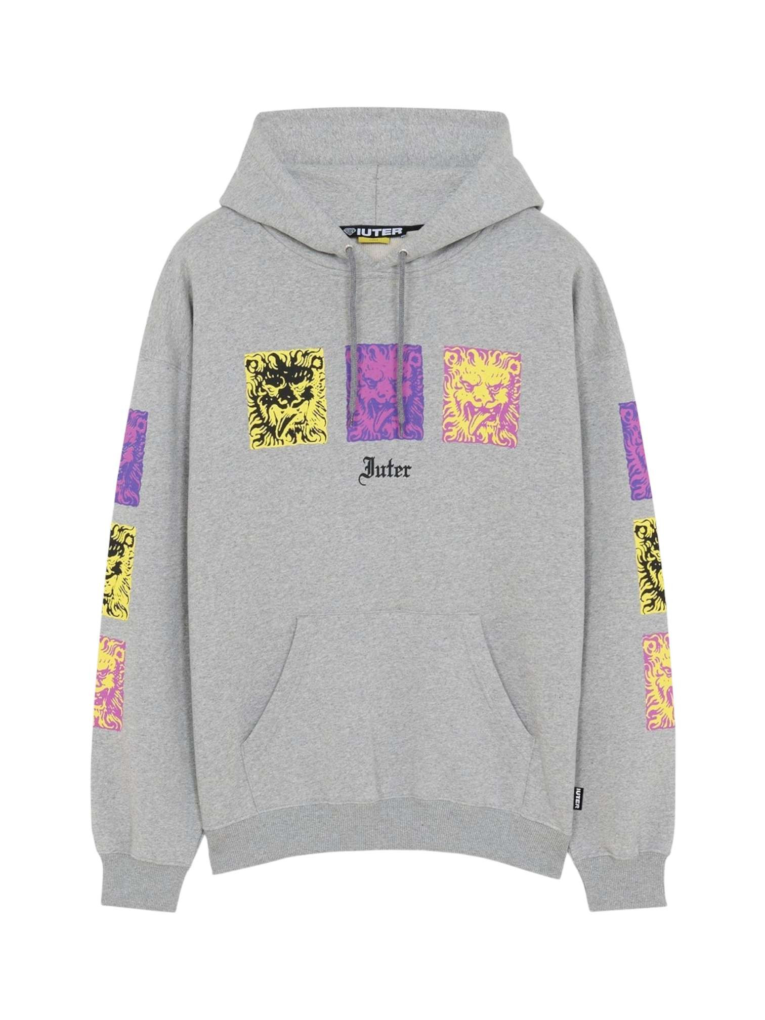 Iuter Kings Hoodie mit Kapuze - hellgrau