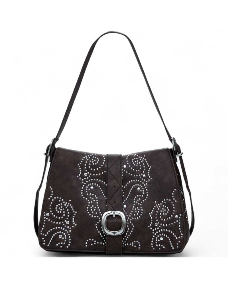 Borsa a tracolla Poker Face Donna Marrone - 25WAXP34-6009-U