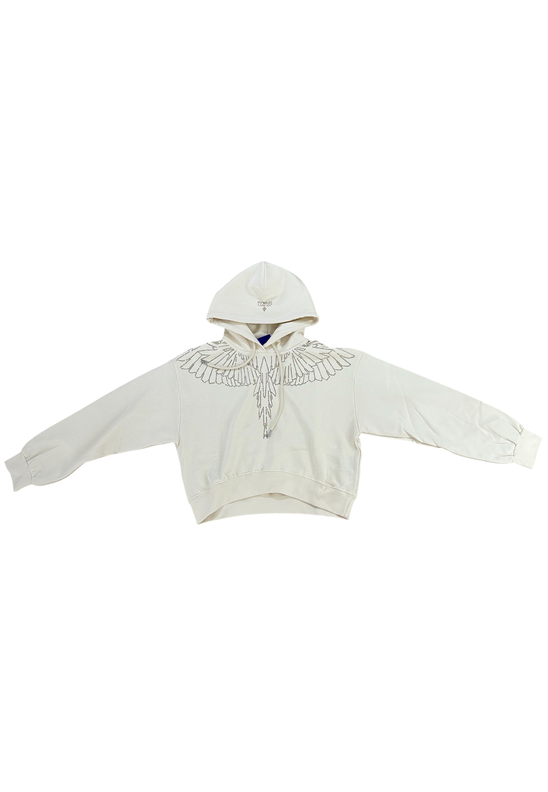 Country Of Milan Women's Hoodie  Cristal Wings In White