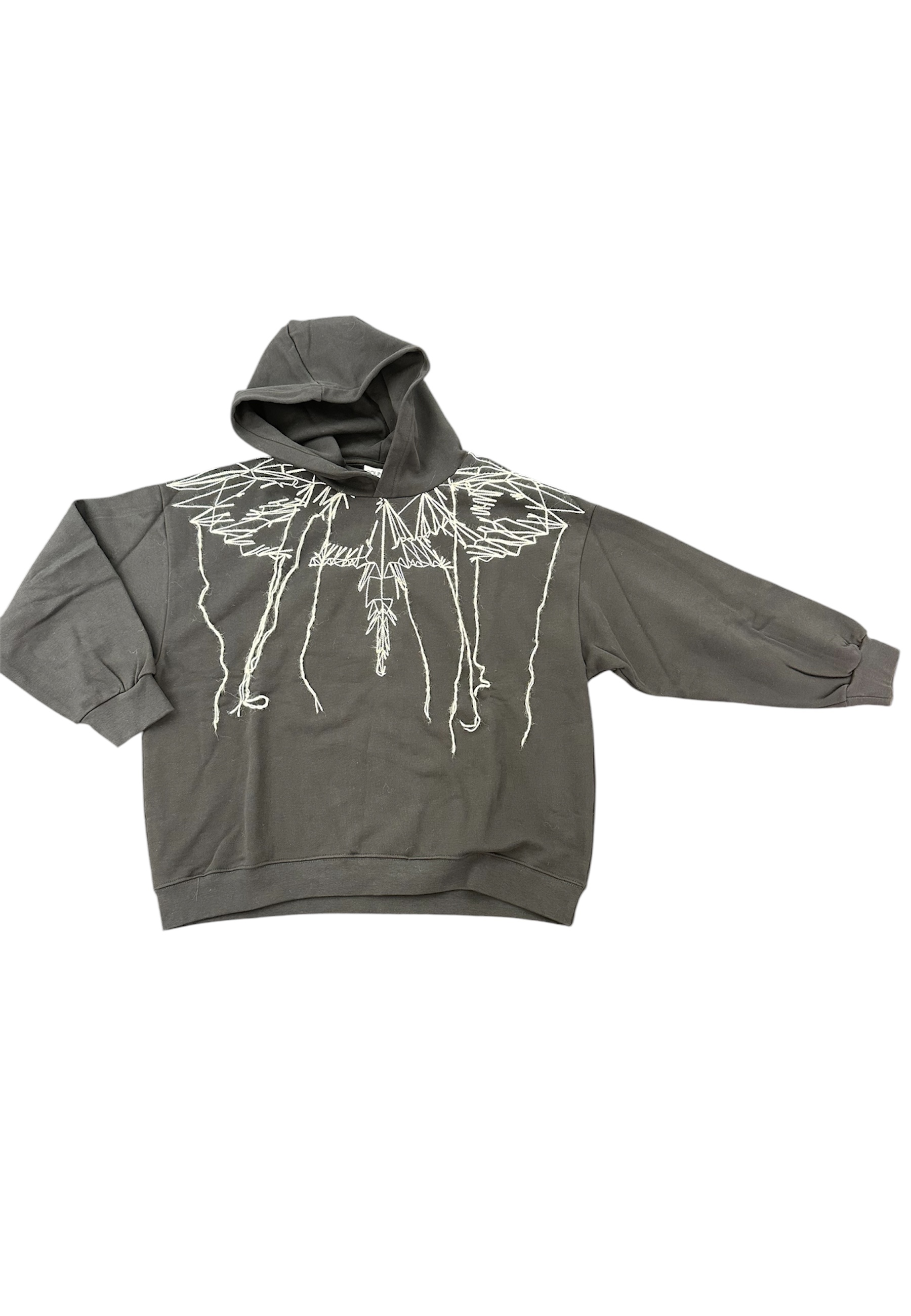 Frauen Hoodie County Of Milan mit bestickten Flugeln