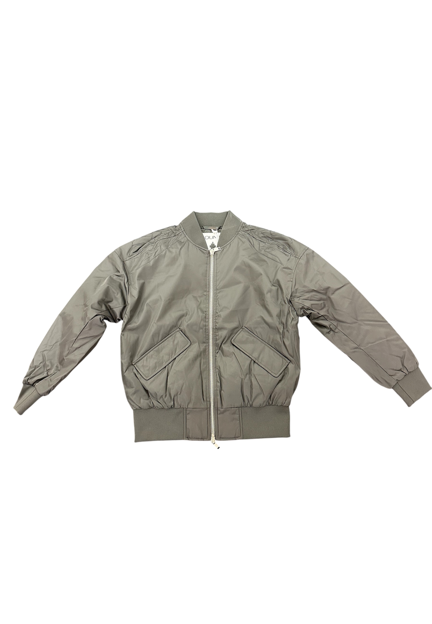County Of Milan Women's Zip Bomber  With Relief Wings In Green