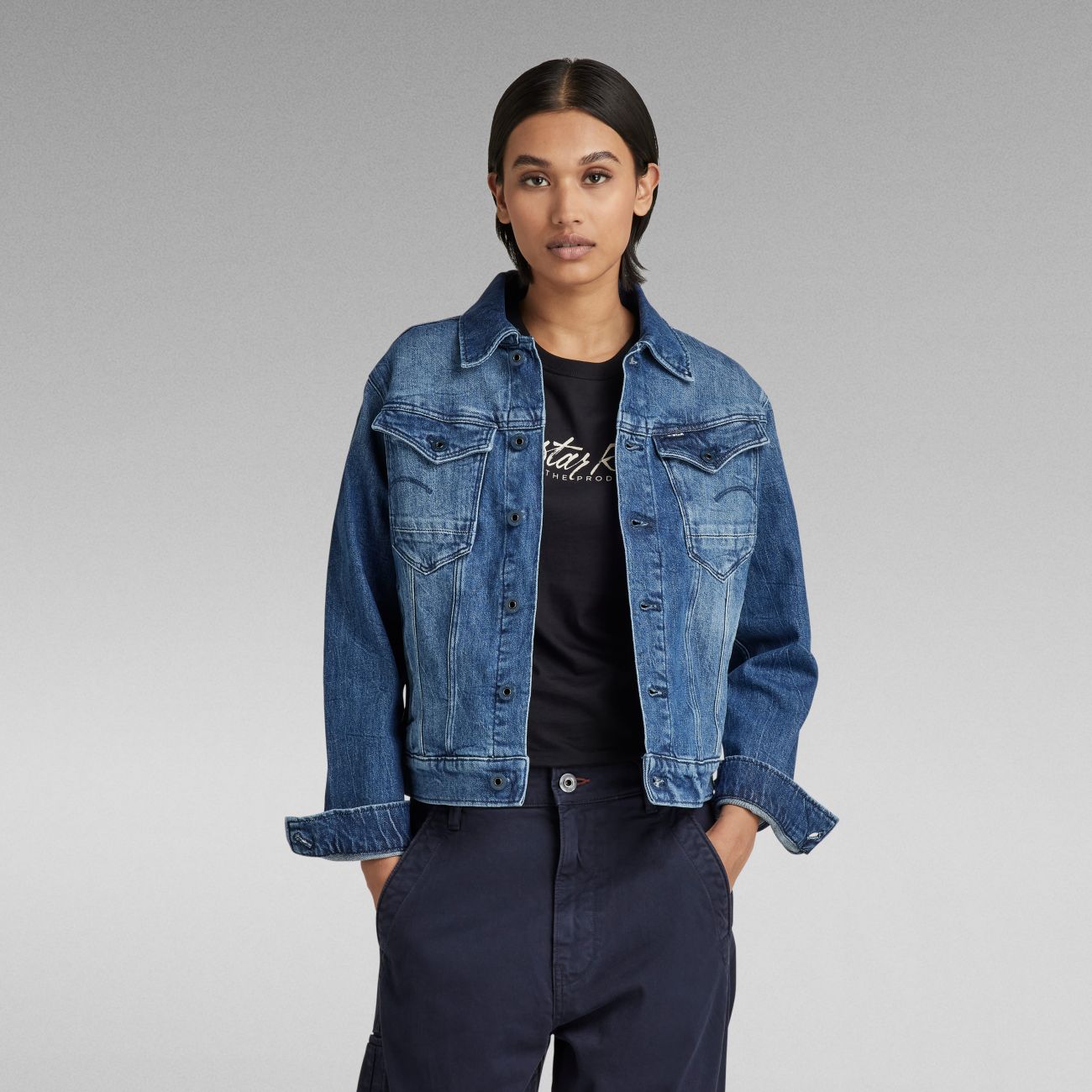 G-star Women's Outerwear And Jackets  D20051 C911 Arc 3d J C767 Faded Santorini In Blue