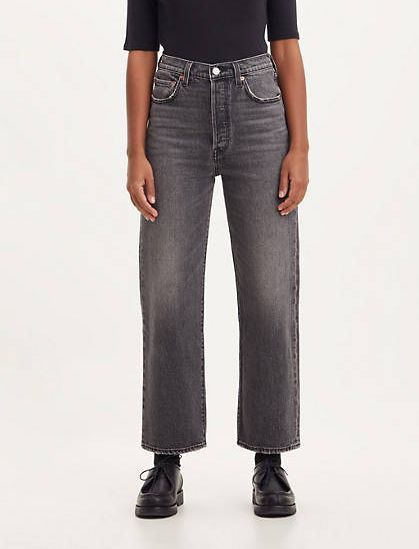 Levi's Jeans Woman Levis 72693 0132 L.27 - Ribcage Z1599 Black Worn In In Black