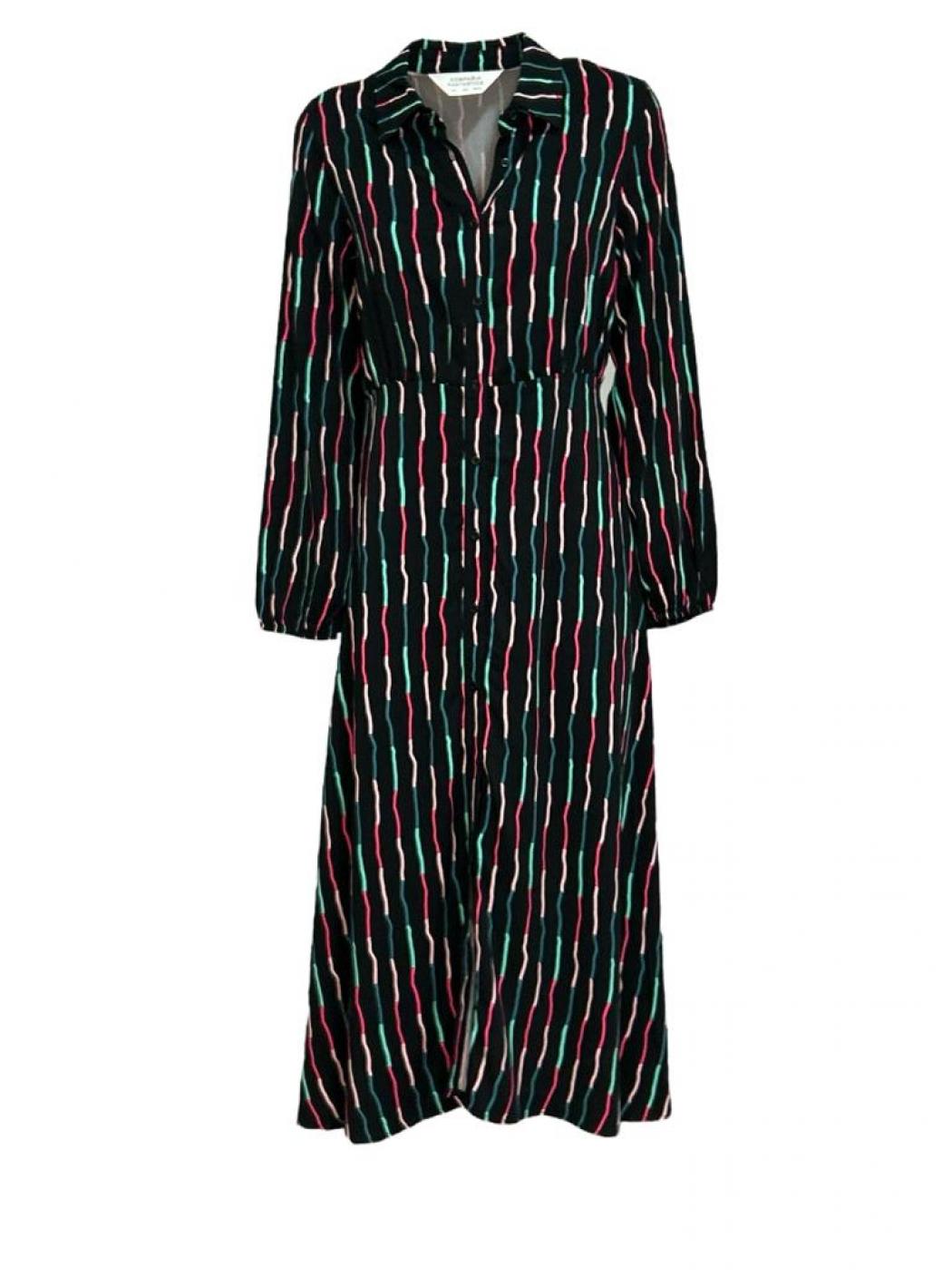 Woman Compania Fantastica 34C 12080_ABITO_STRIPES_NER