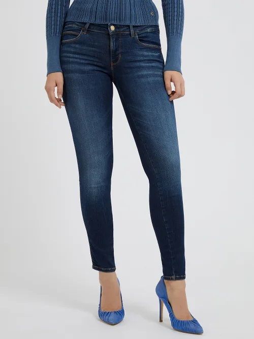 Guess Jeans Woman  Curve X W2yaj2 D4q03 Cda1 In Blue