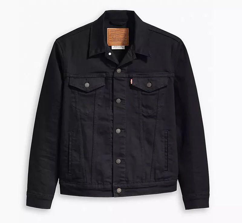 Levi's Man Jackets Levis 72334 0403 - The Trucker Faek Horse In Black