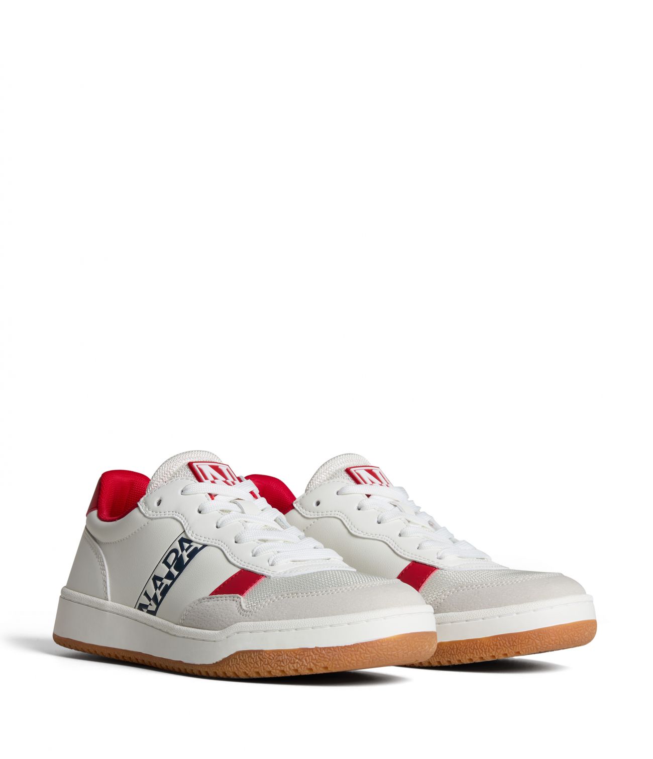 Napapijri Men's Sneakers  Np0a4hl3 Courtis01 K071 White/red In Gray