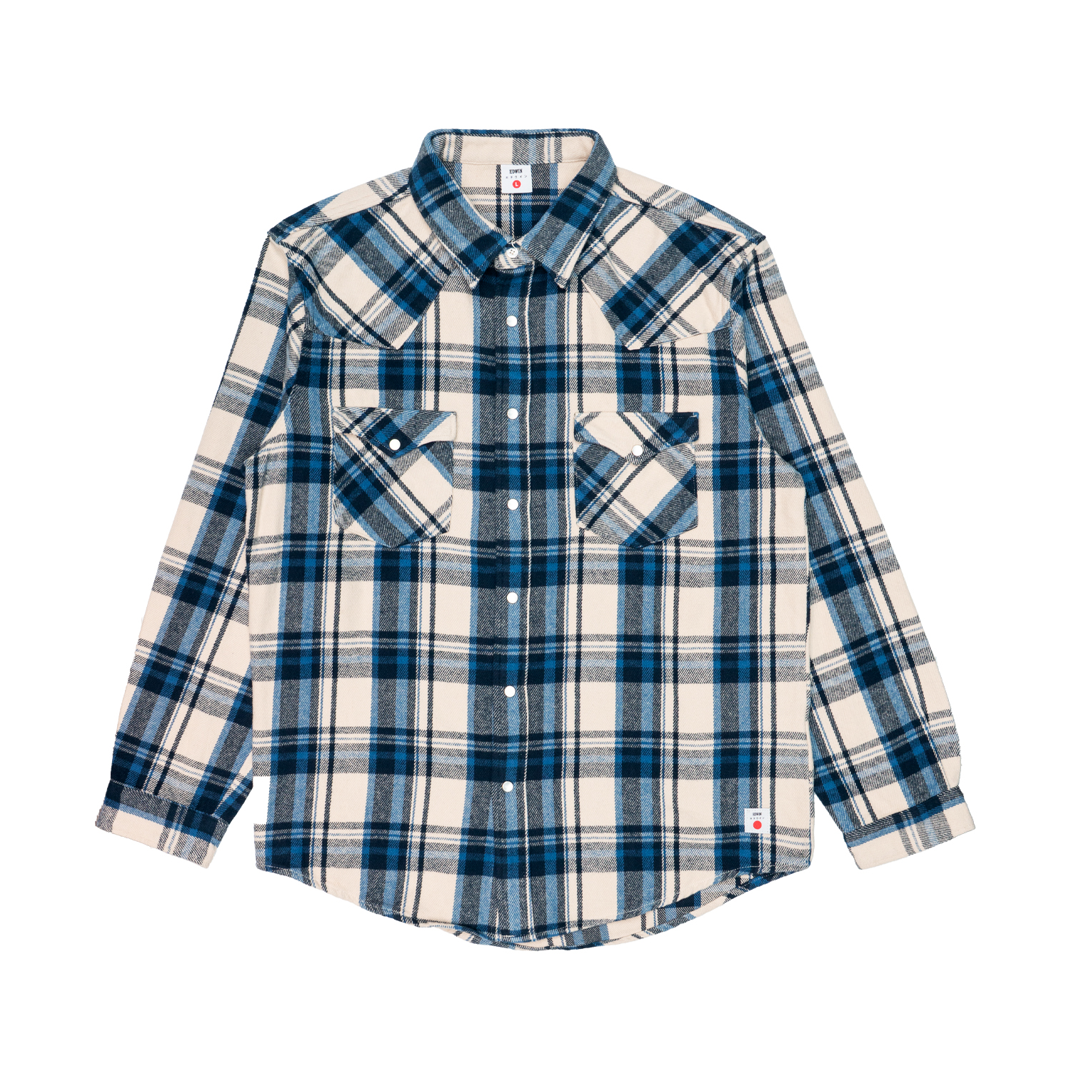Edwin Shirt Man Western In Blue