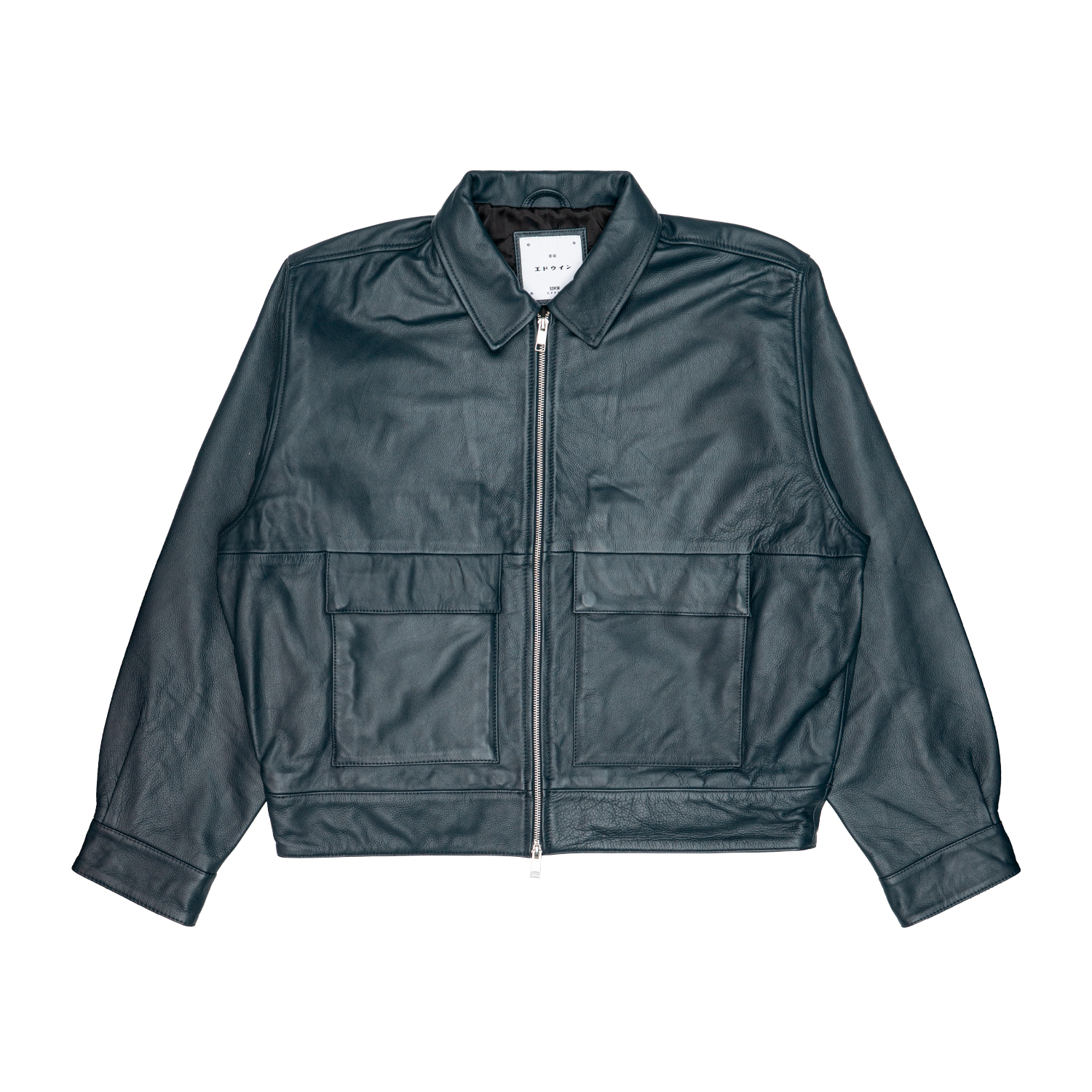 Edwin Men's Leather Jacket  Dogma Dark Navy In Blue
