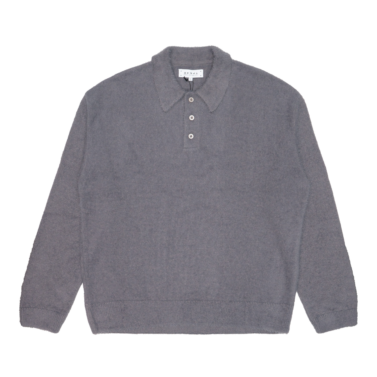 Edwin Men's Sweater  Dex Polo Excalibur In Gray
