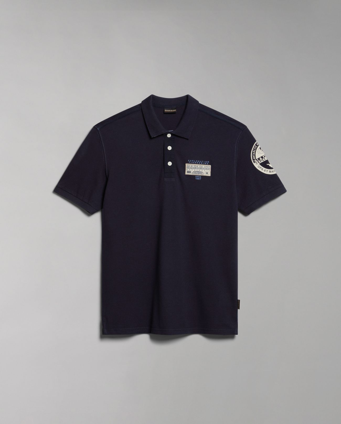 Napapijri Polo Man E-amundsen Np0a4h6a 176 Marine Blue In Blue