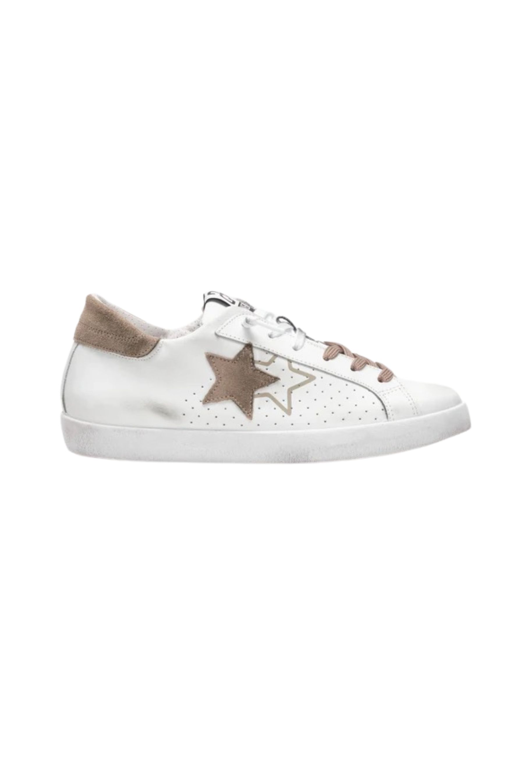 2 Star Men's Sneakers 2-star Prime Star White Star Beige In White