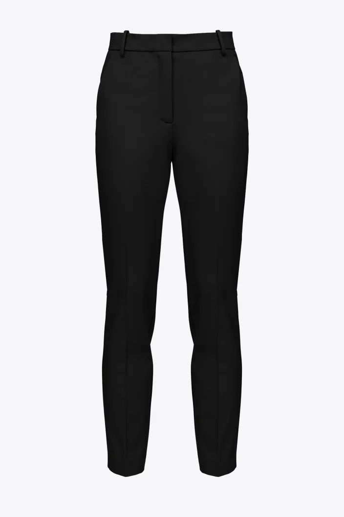 Pinko Tailored Trousers With Fabric Blend And Fit In Black