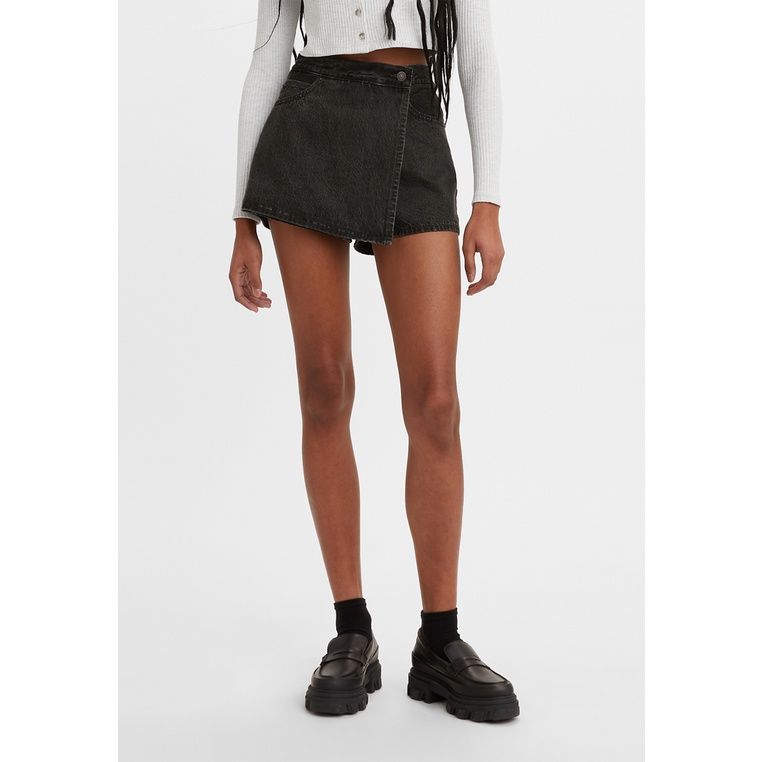 Levi's Shorts And Bermuda Woman Levis A3534 0001 Skort Finally Here In Black