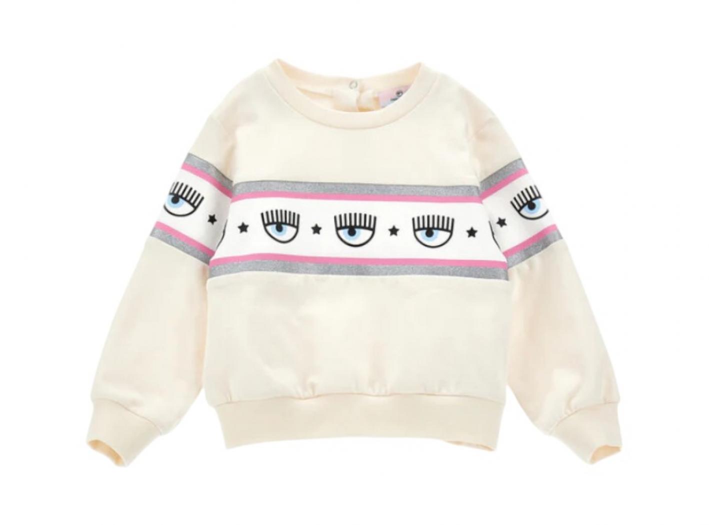 Baby girl sweatshirt Chiara Ferragni 53B601_2010_PANNA