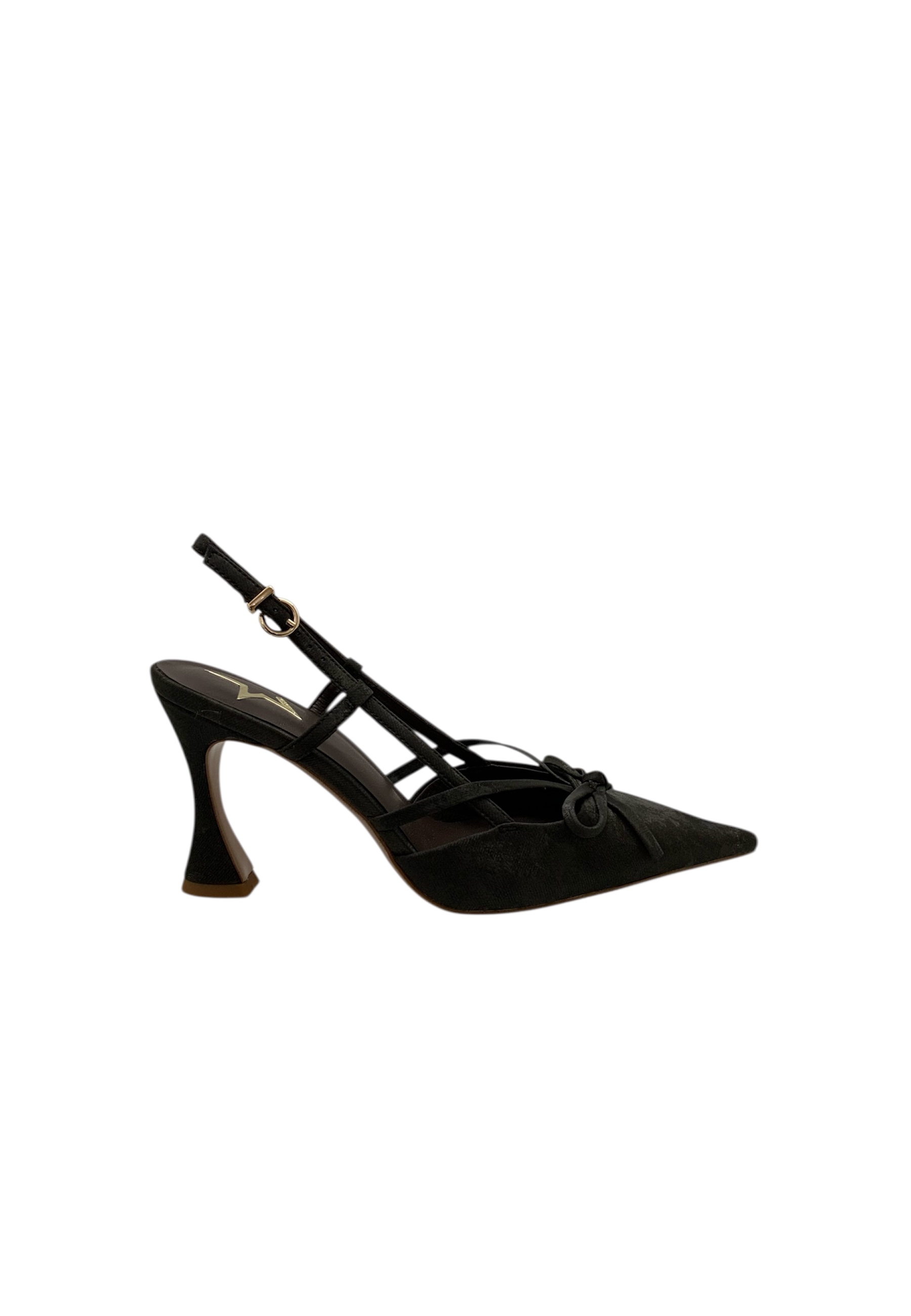 Slingback in velluto Donna con fiocco