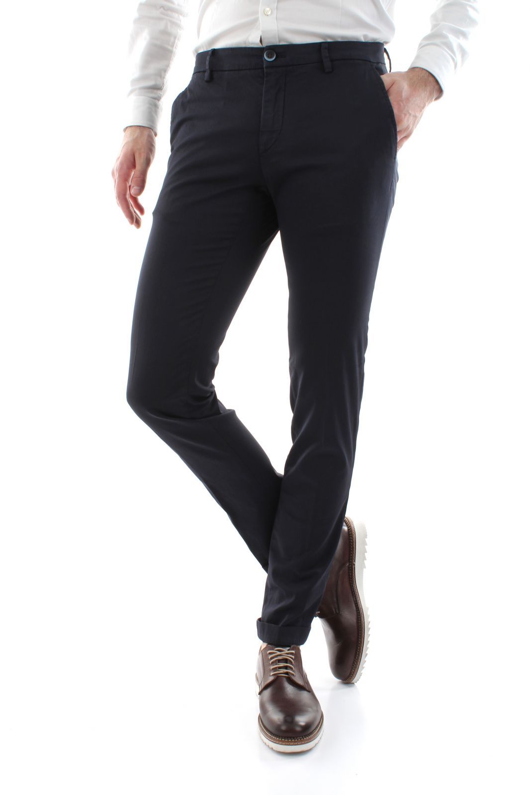Masons Men's Trousers Mason's Milan Me303 Ss - 9pn2a4973 006 Blue Navy In Blue