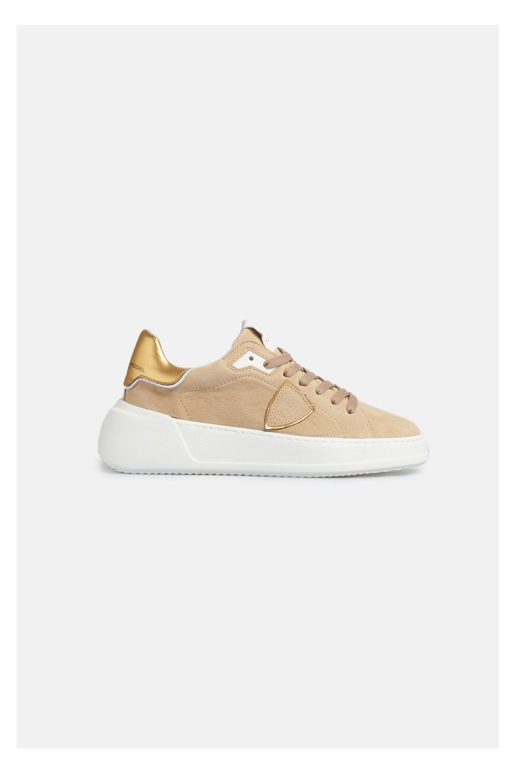 Philippe Model Women's Sneakers Paris ♪ Nb03 - Tres Temple Metal Beige In Neutral