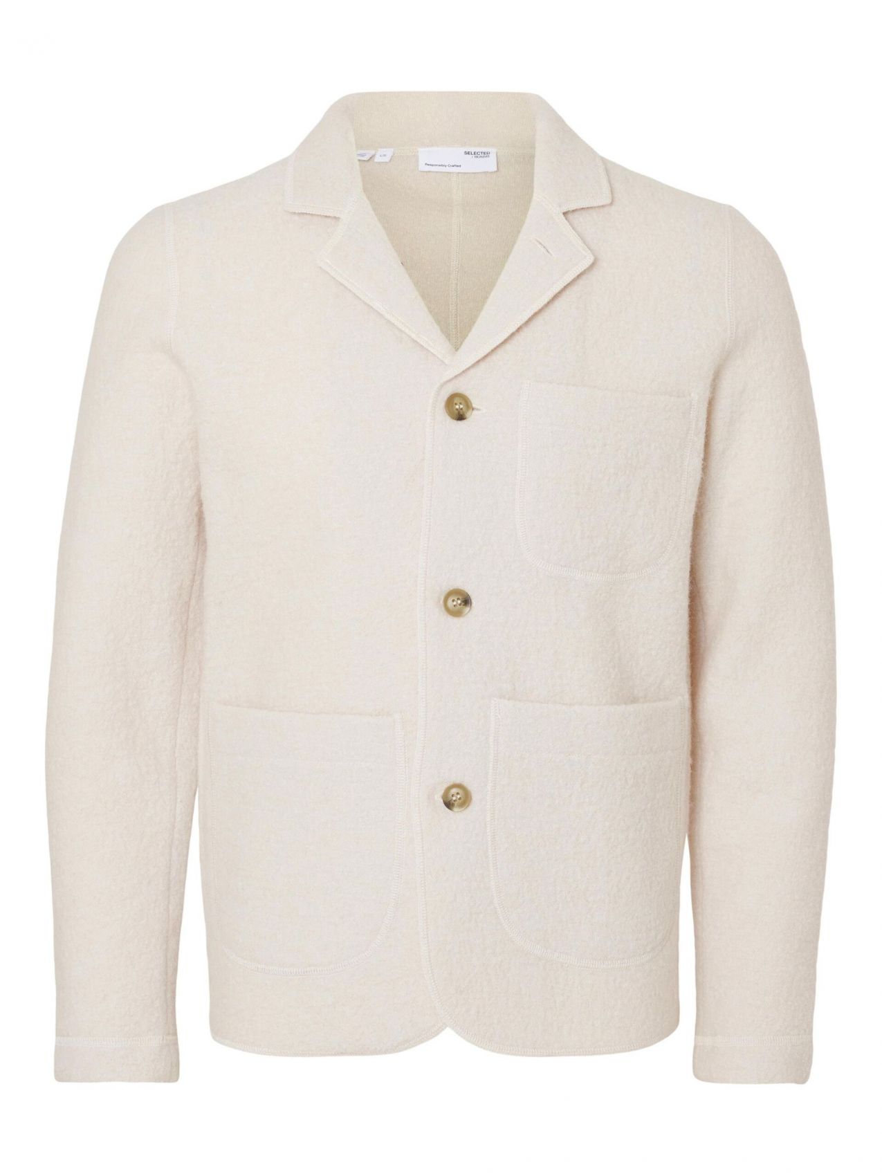 Selected Shirts Man  16090154 Heaky Oatmeal In Neutral