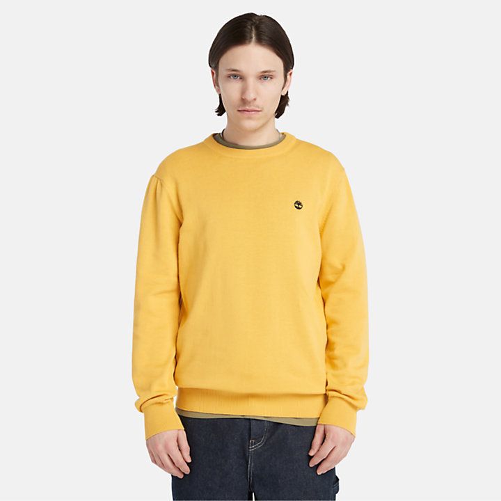 Timberland Brown Wool Men Sweater In Yellow