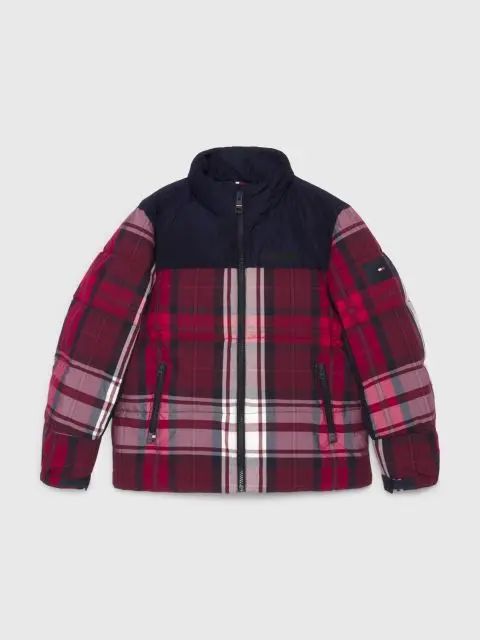 Tommy Hilfiger Kids' Outerwear And Jackets  Kb0kb08788 Ny Check 0kp Check-out In Red