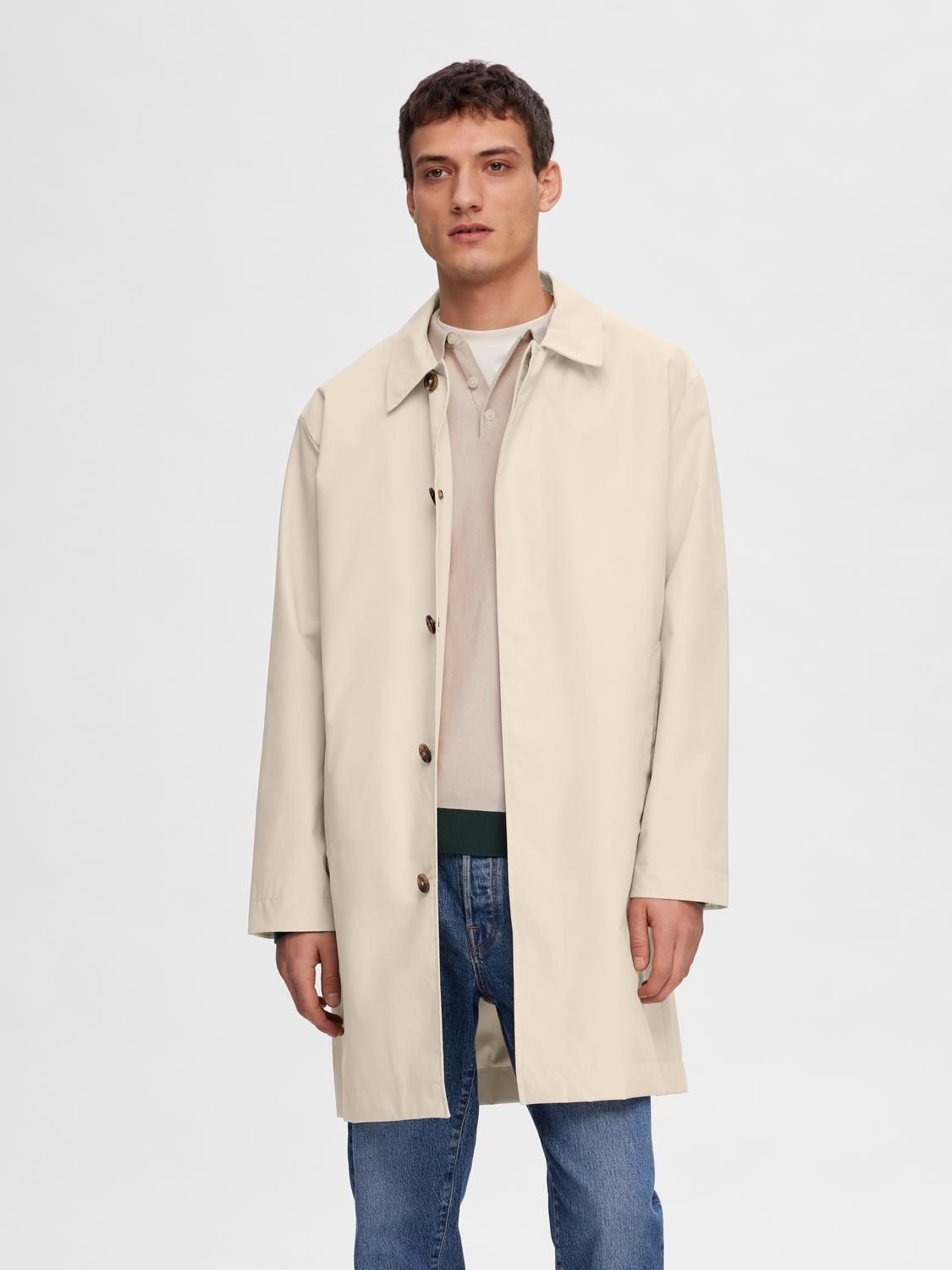Selected Jackets And Jackets Man  16091586 Slhdevon Layers Carcoat Oatmeal In Neutral