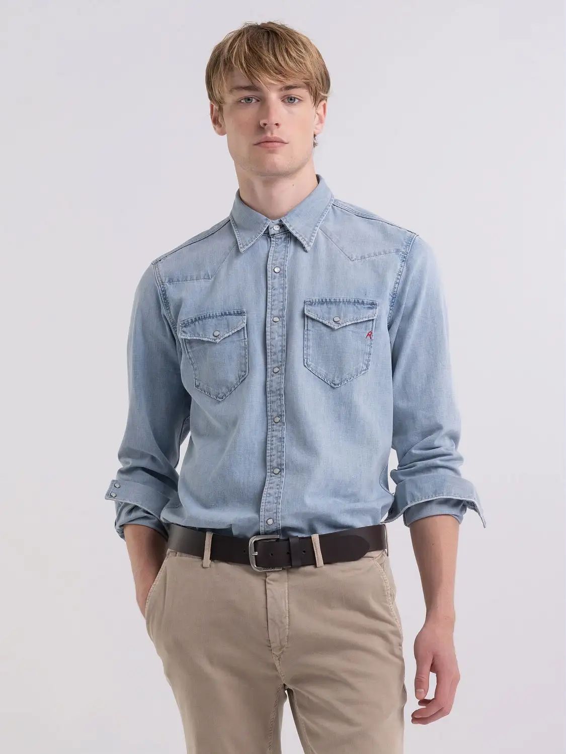 Replay Shirts Man  M9481.26c.64a 0 In Blue