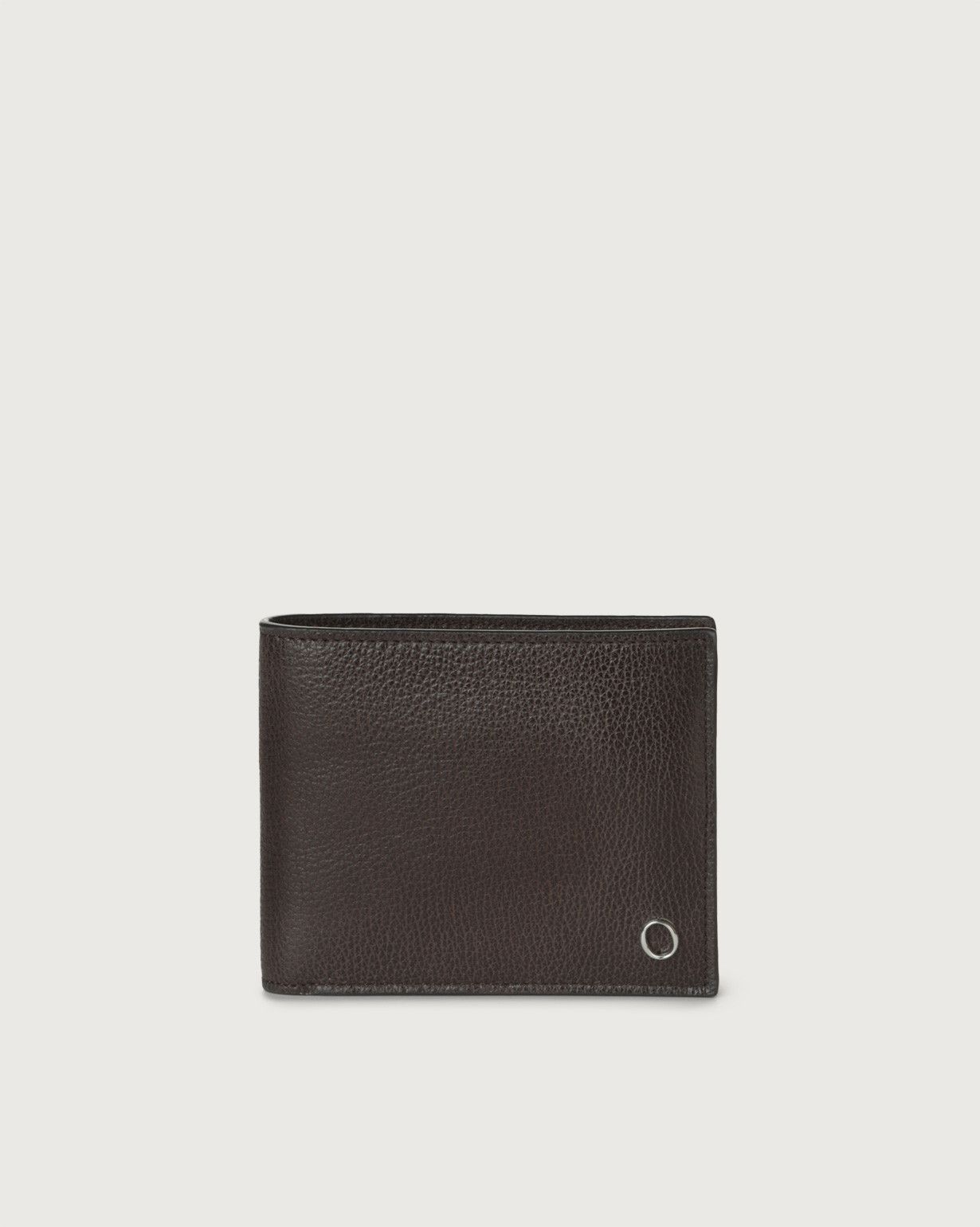 Orciani Hammered-leather Wallet In Brown