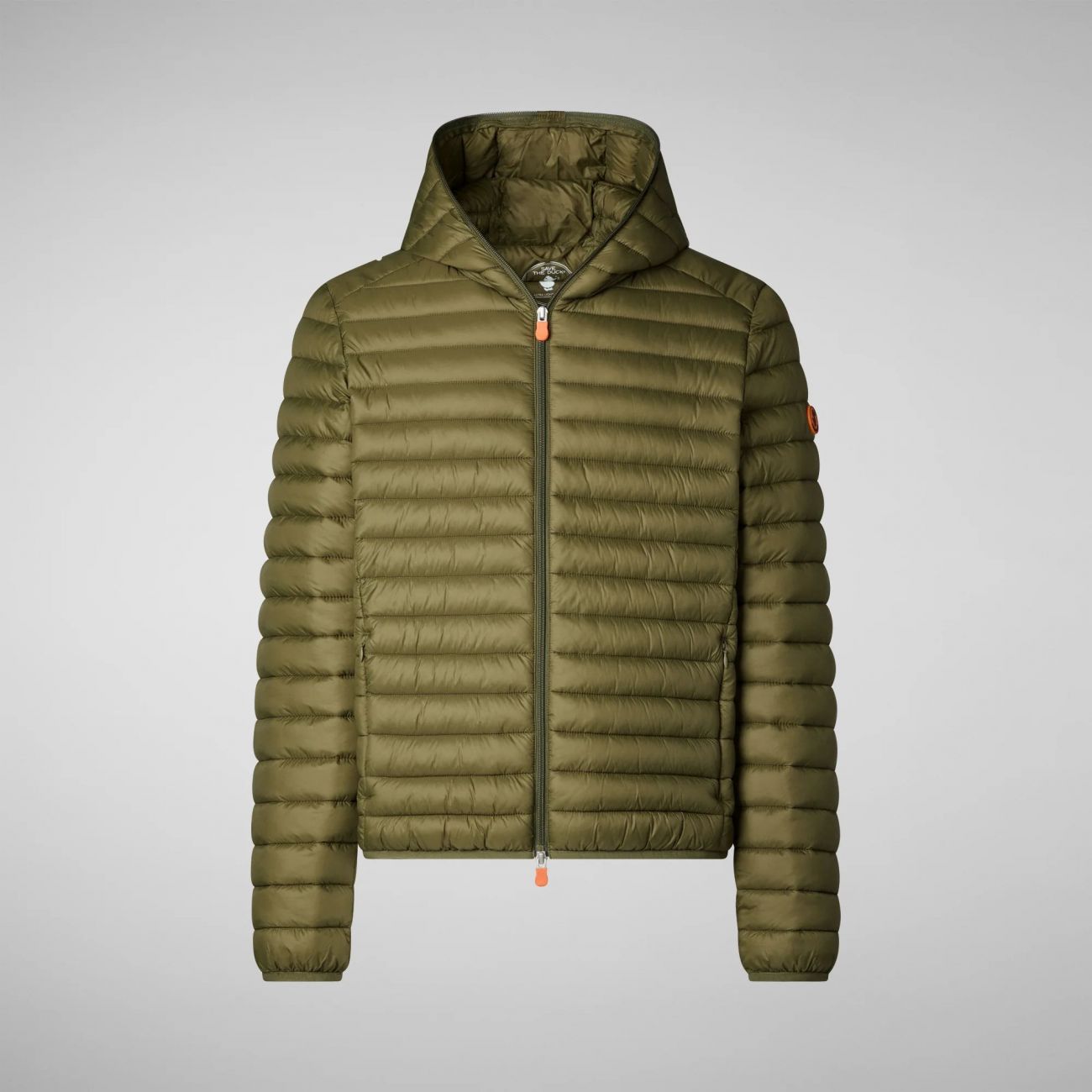 Save The Duck Lightweight Quilted Casual Jacket With Two-way Hood In Green