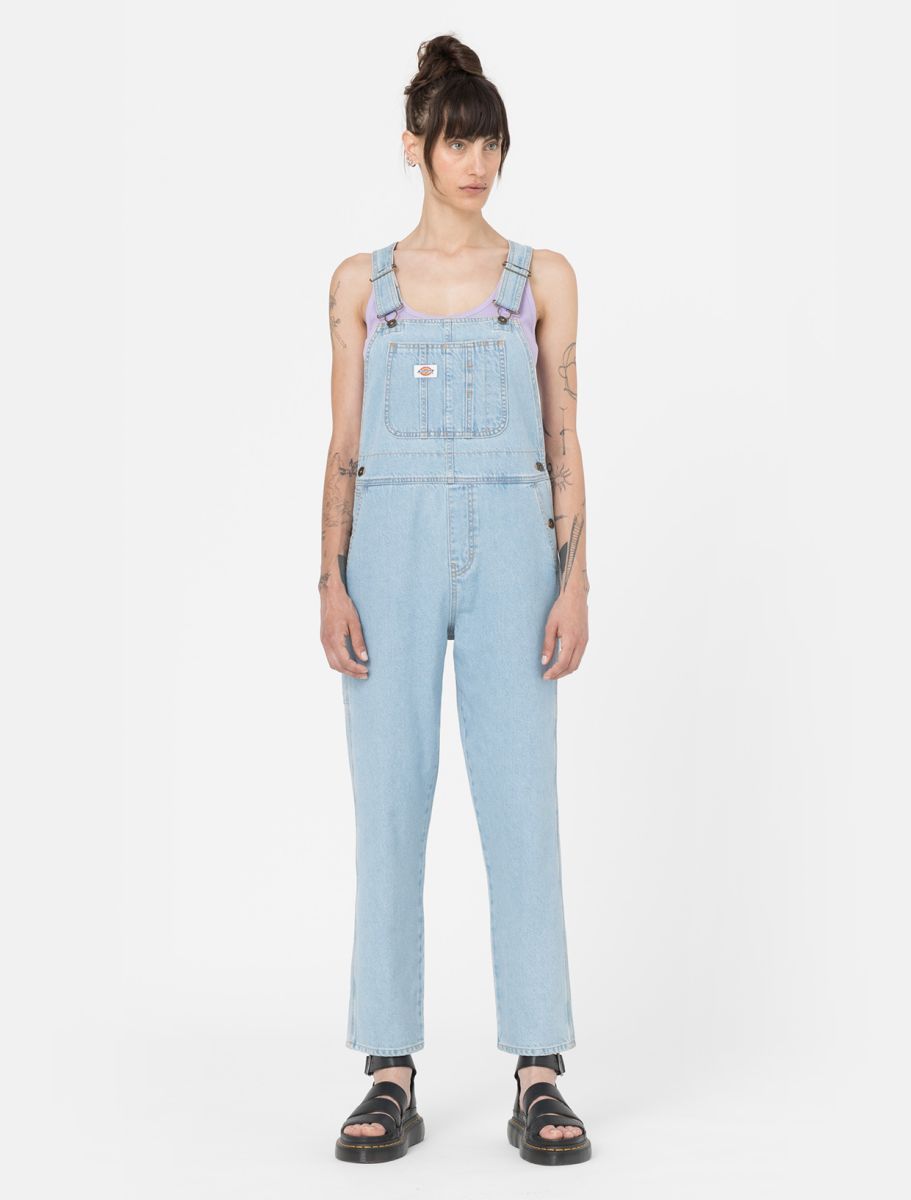 Dickies Salopette Woman  Class Dnm Bib W Dk0a4xycc 151 Vntg Blue Light In Blue