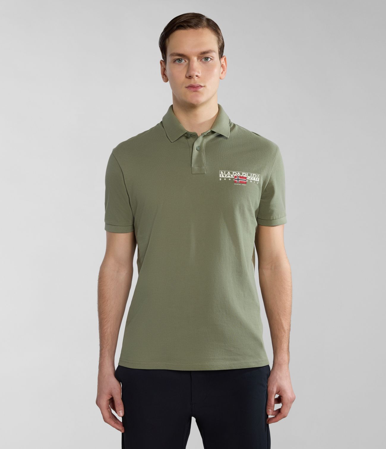 Napapijri Polo Man  E-aylmer Np0a4htn Gae Green Livhen In Multi