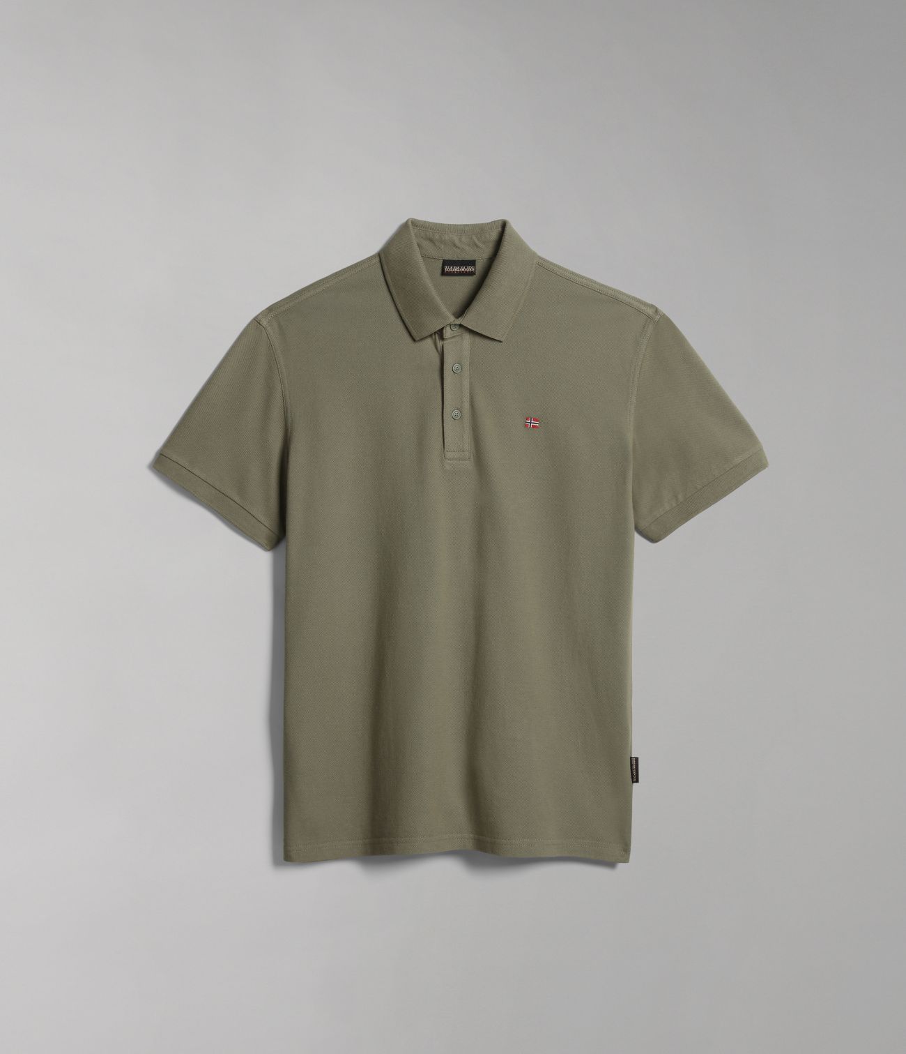 Napapijri Polo Man  Eolanos 3 Np0a4gb3. Gae Green Lichen In Animal Print