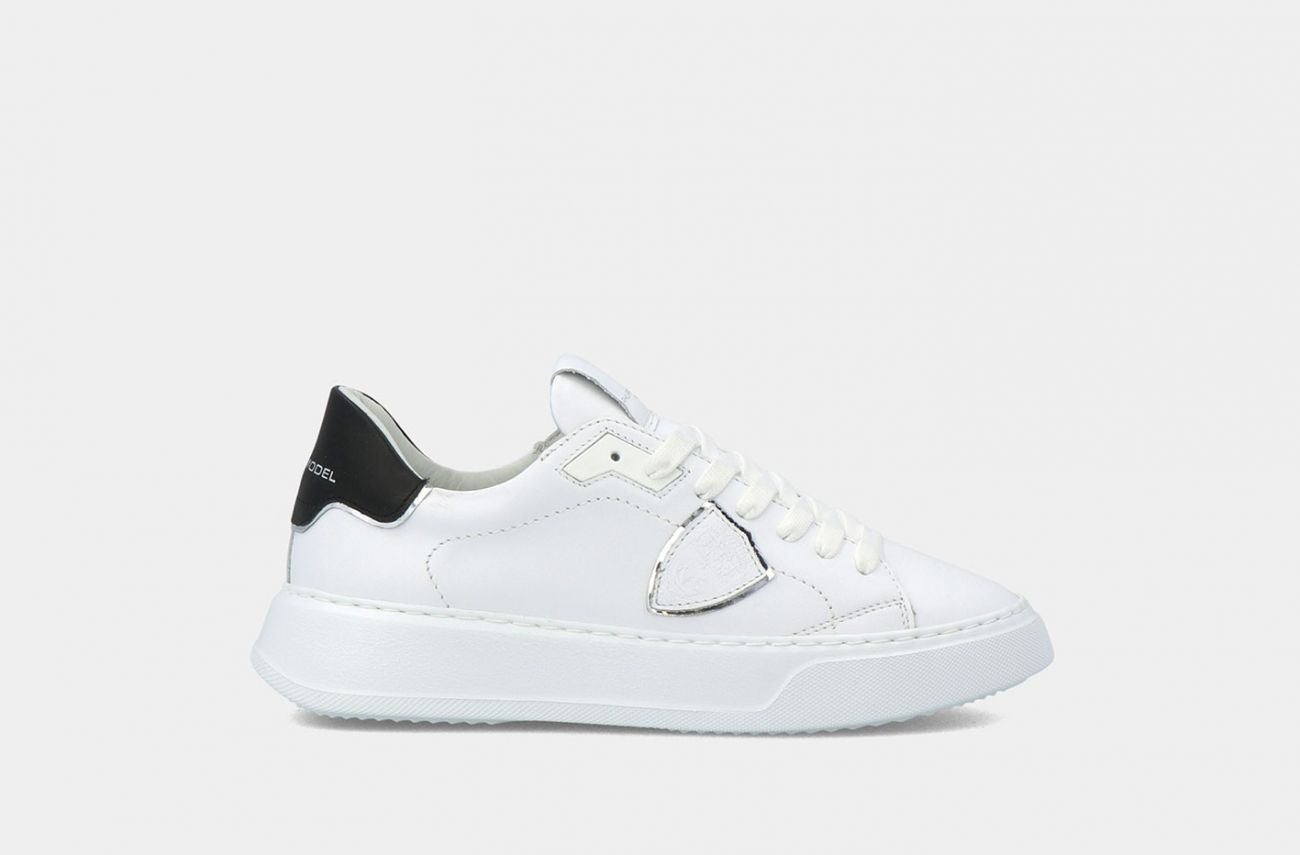Philippe Model Temple Leather Low-top Sneakers In White