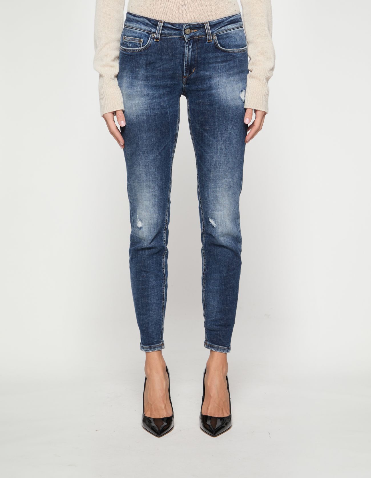 Dondup Jeans Woman  Monro P692 Dsk316 Hr8 In Blue