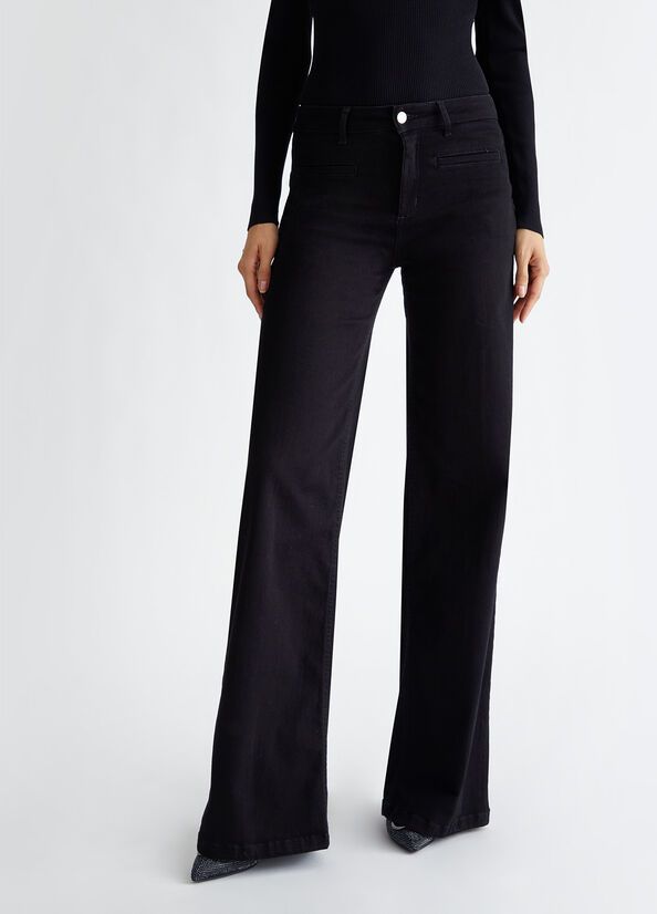 Liu •jo Jeans Woman Liu Jo Parfait Uf5069 Ds015 88 000 In Black