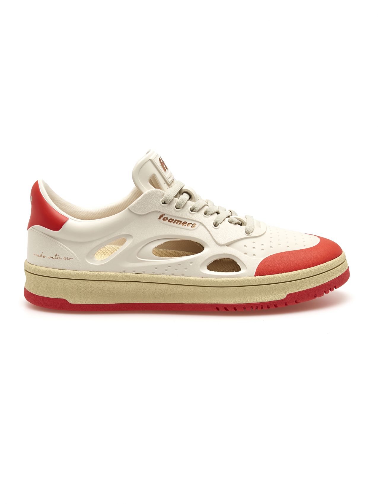 Foamers Sneakers  Foam01/ R12 White/beige/red In White
