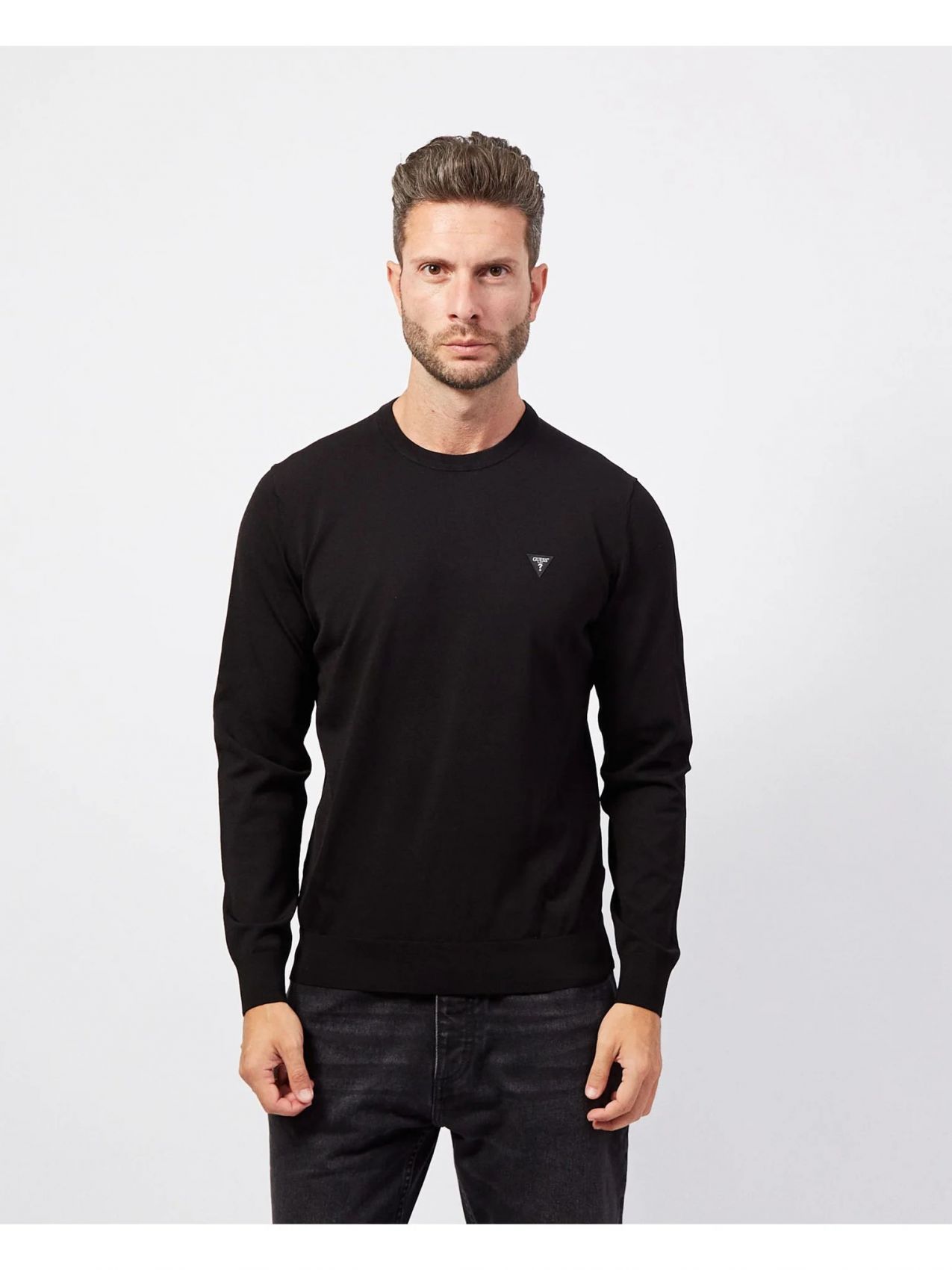 Guess Shirts Man M4yr29 Z3dm0 Jblk Black In Black