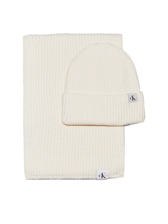 hat woman Calvin Klein iu0iu00638 monogram scarf ybi ivory